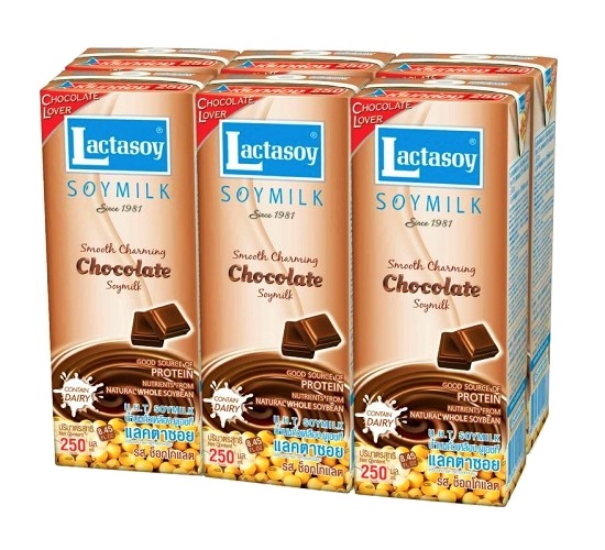Bevanda di soia al cioccolato - Lactasoy 6x250ml.